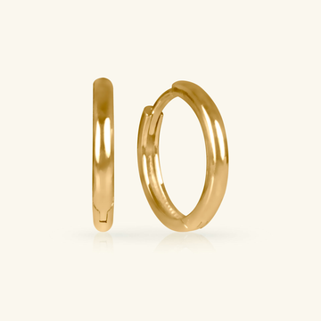 14k gold Medium Clouds Hoops, front view – Foundry Jewelry