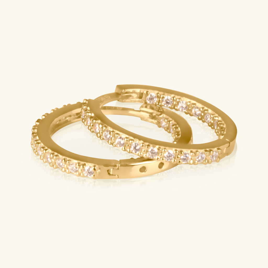 18k gold Pave Inside Out Hoops – Foundry Jewelry