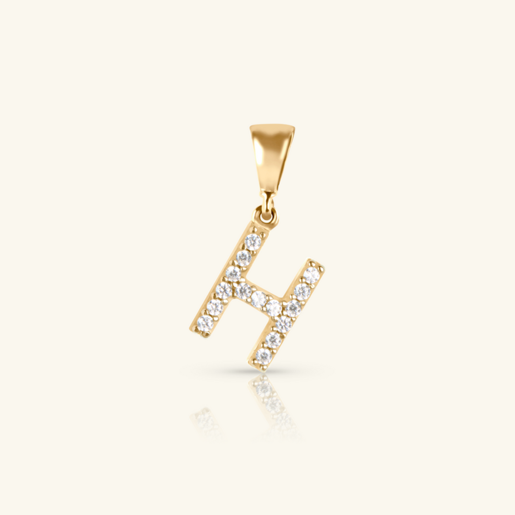 14k gold Pave Mini Letter Pendant – Foundry Jewelry