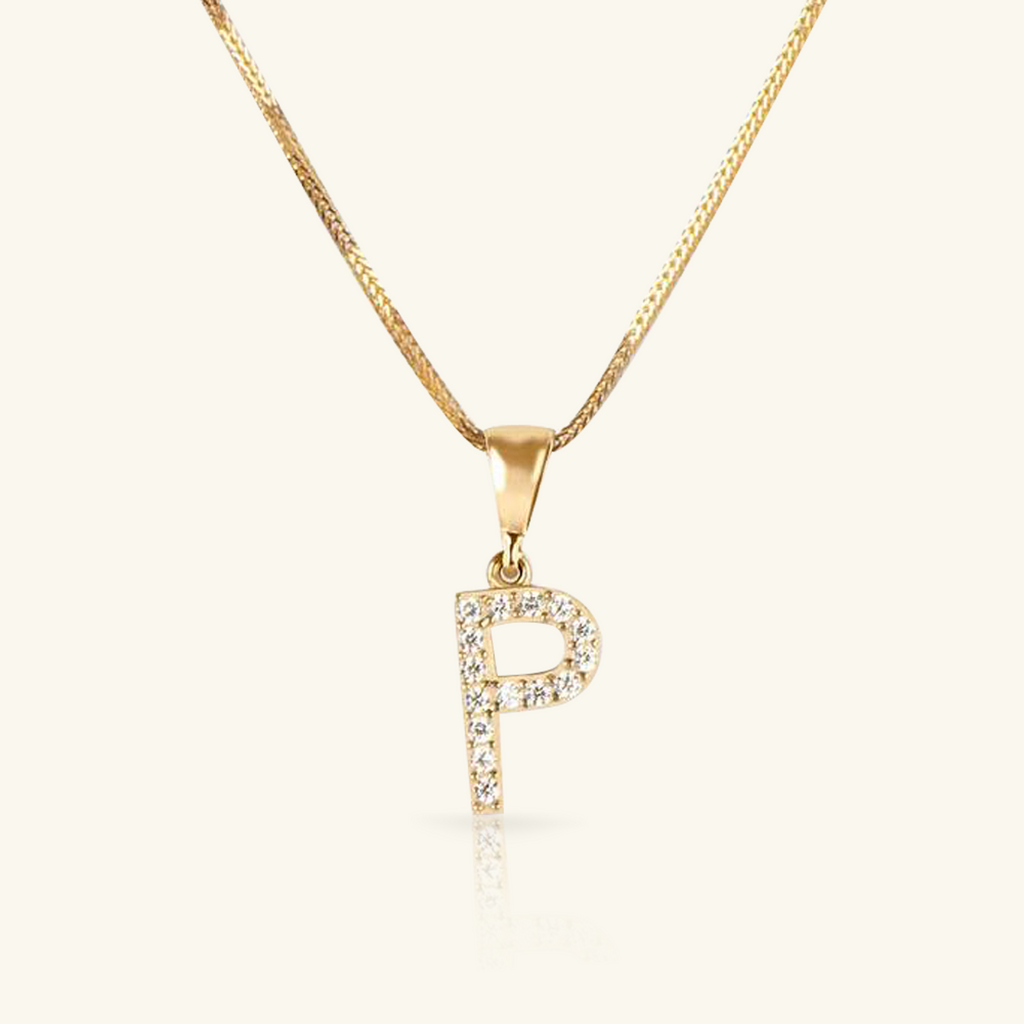 14k gold Pave Mini Letter Pendant – Foundry Jewelry