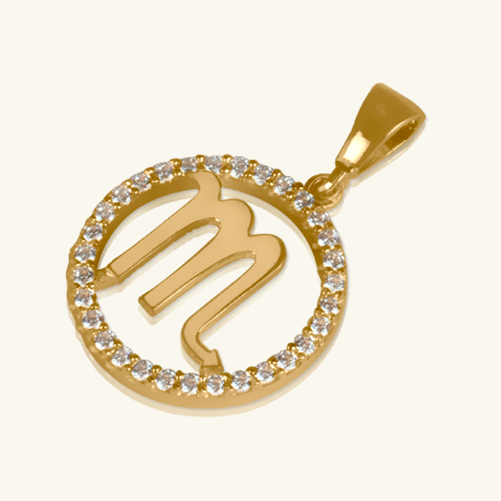 Close-up of Scorpio Pendant 14k gold – Foundry