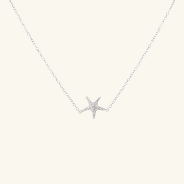 Sterling Silver Starfish Necklace, front view – Foundry Jewelry