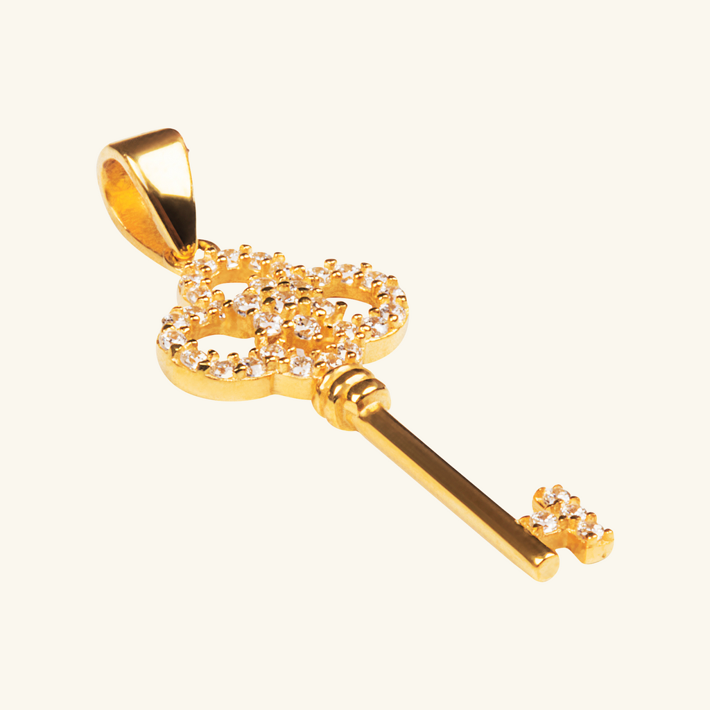 18k gold Victoria Key Pendant, – Foundry Jewelry