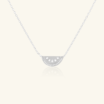 Sterling Silver Watermelon Necklace, front view – Foundry Jewelry