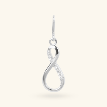 Infinity Hook Charm Sterling Silver, Handcrafted in 925 sterling silver