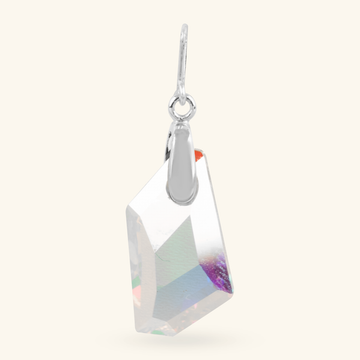 Crystal Gloss Hook Charm Sterling Silver, Handcrafted in 925 sterling silver