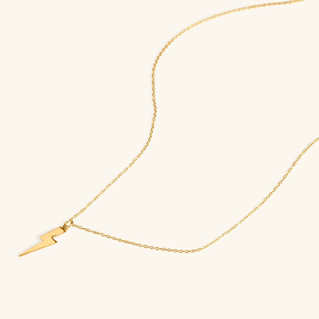 Lightning Bolt Necklace, Handcrafted in 925 sterling silver