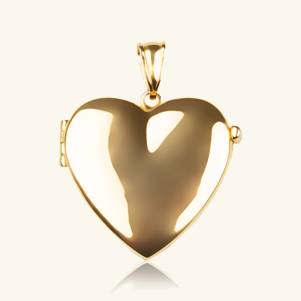 Engravable Heart Locket, Made in 18k solid gold