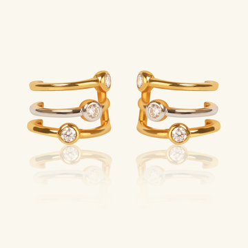 Luxe Hook Studs, Made in 18k solid gold