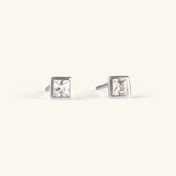 Square Studs Sterling Silver