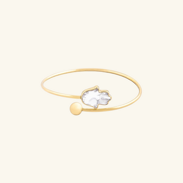 Hamsa Bangle, Handcrafted in 925 sterling silver