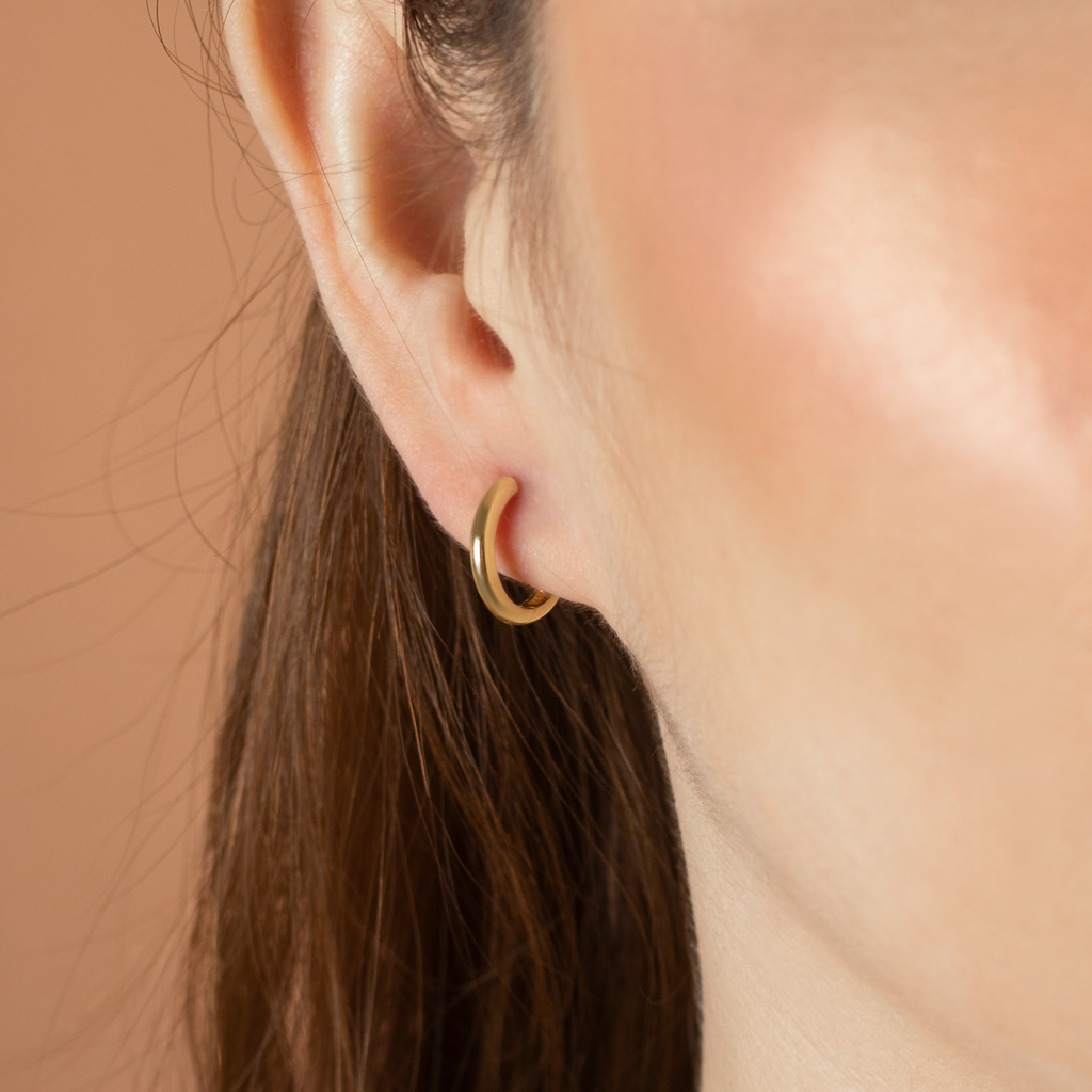 Between Cloud Hoops, Made on 14k solid gold