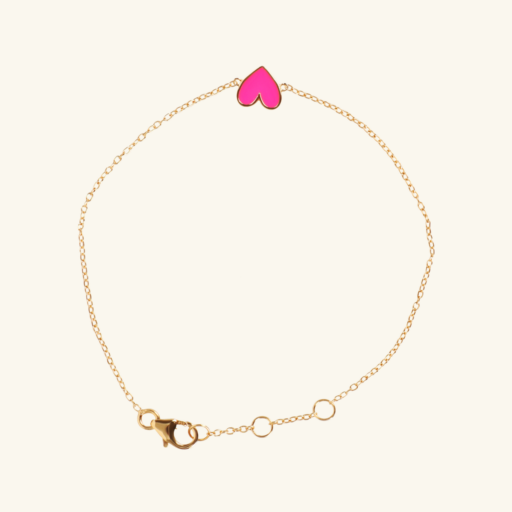 Sugar Heart Bracelet,Handcrafted in 925 Sterling Silver