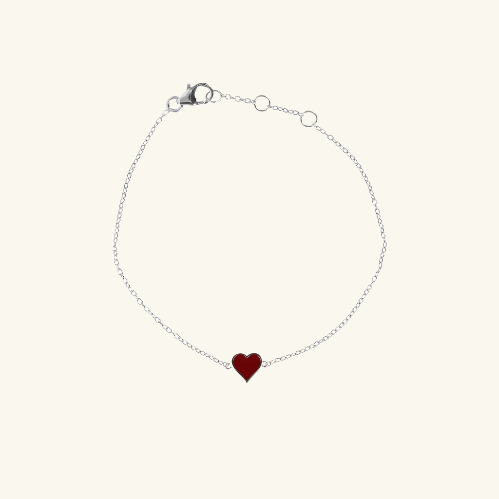 Corazon Heart Bracelet Sterling Silver, Handcrafted in 925 sterling silver