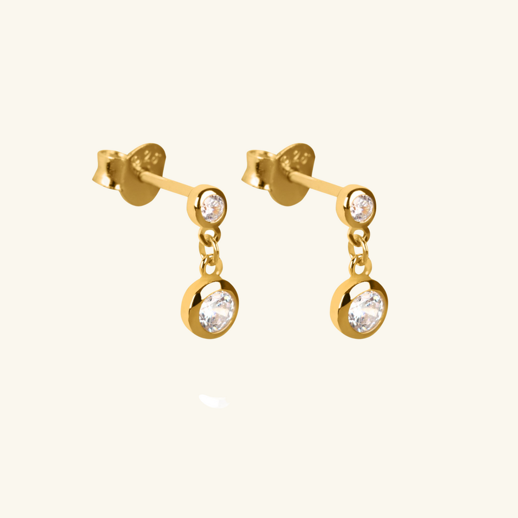 Round Drop Earrings, Handcrafted in 925 sterling silver