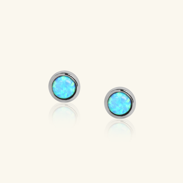Tiffany Blue Opal Studs