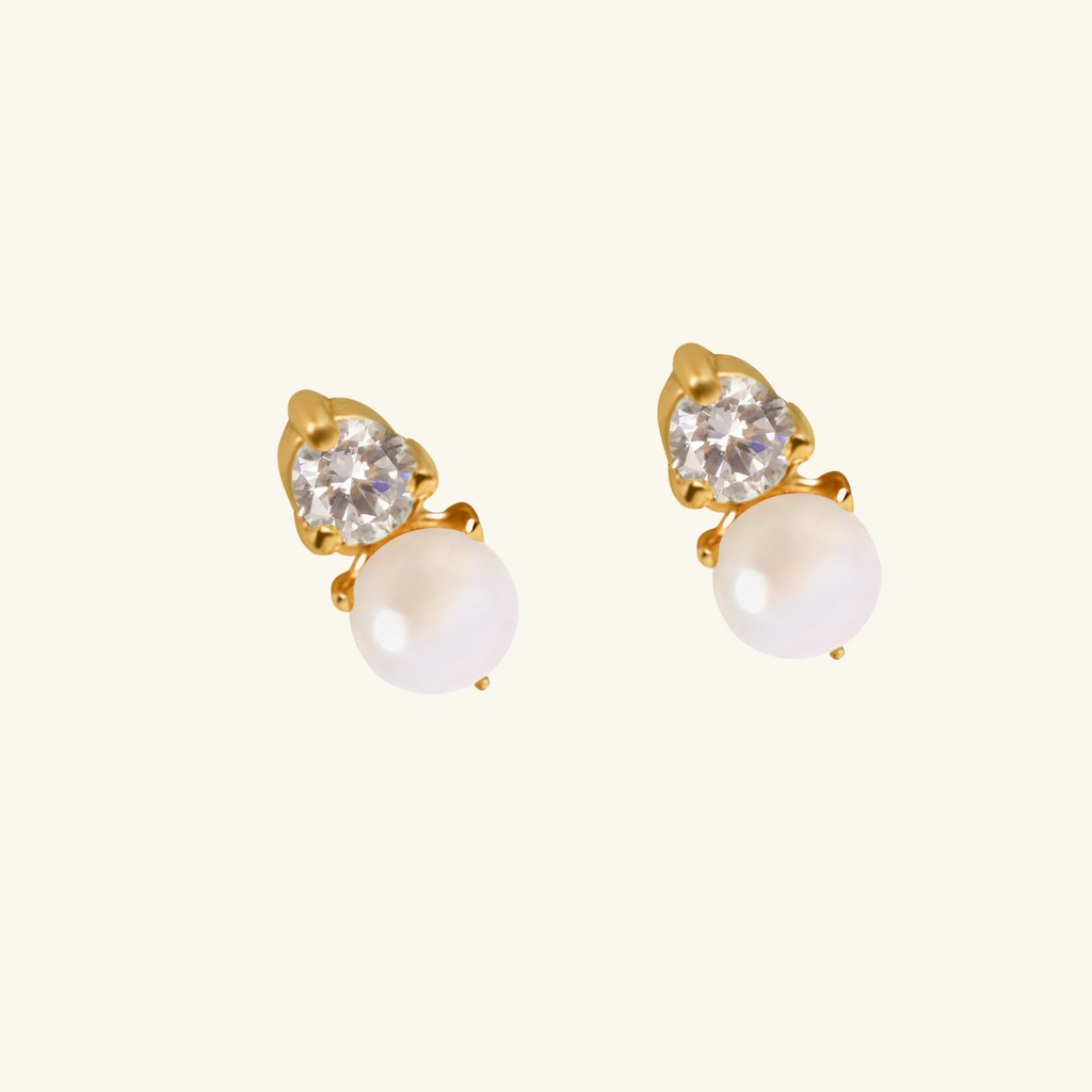Mini Pearl Studs, Handcrafted in 925 sterling silver