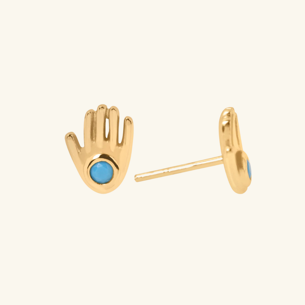 Hands Studs, Handcrafted in 925 sterling silver