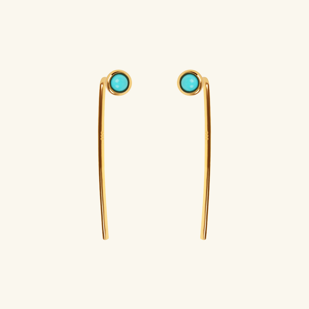 Charlotte Turquoise Threaders, Handcrafted in 925 sterling silver