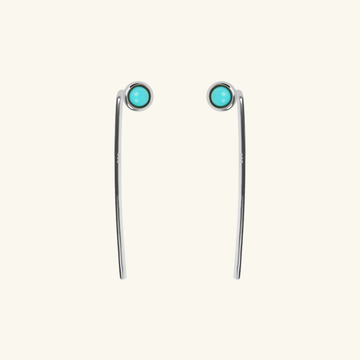 Charlotte Turquoise Threaders Sterling Silver, Handcrafted in 925 sterling silver