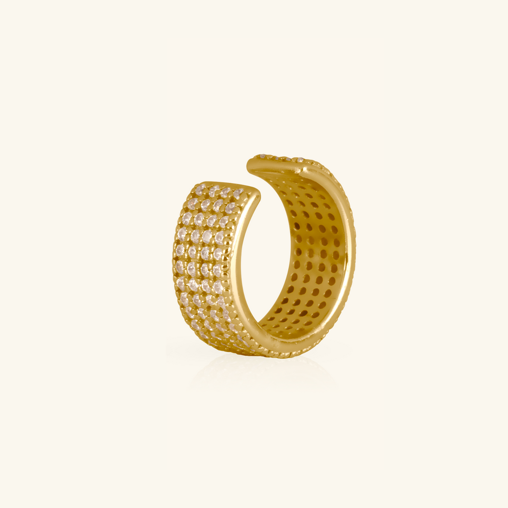 Pavé Boyfriend Cuff, Handcrafted in 925 sterling silver