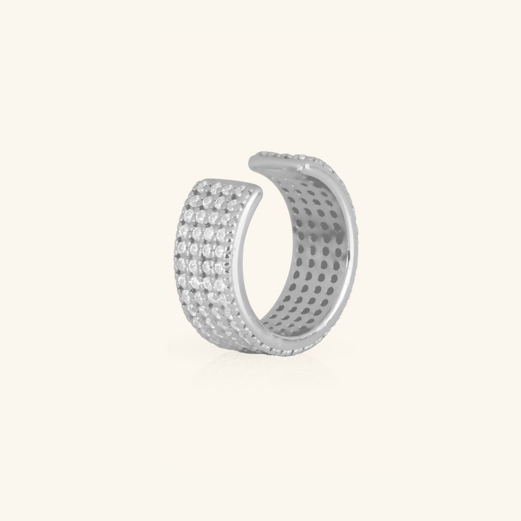 Pavé Boyfriend Cuff Sterling Silver, Pavé Boyfriend Cuff Sterling Silver