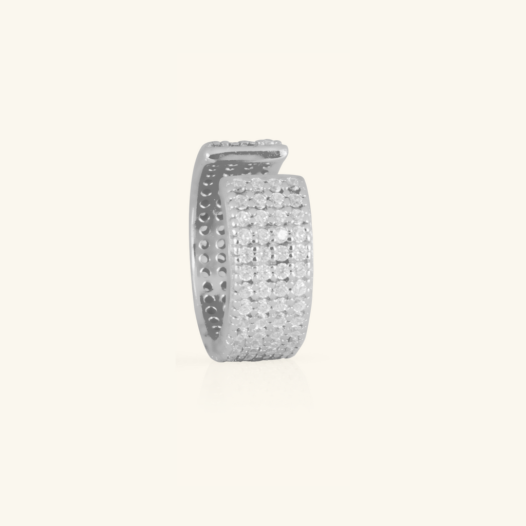 Pavé Boyfriend Cuff Sterling Silver, Pavé Boyfriend Cuff Sterling Silver