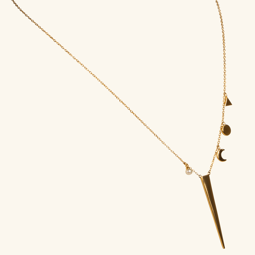 Irina Skinny Triangle Necklace, Handcrafted in 925 sterling silver