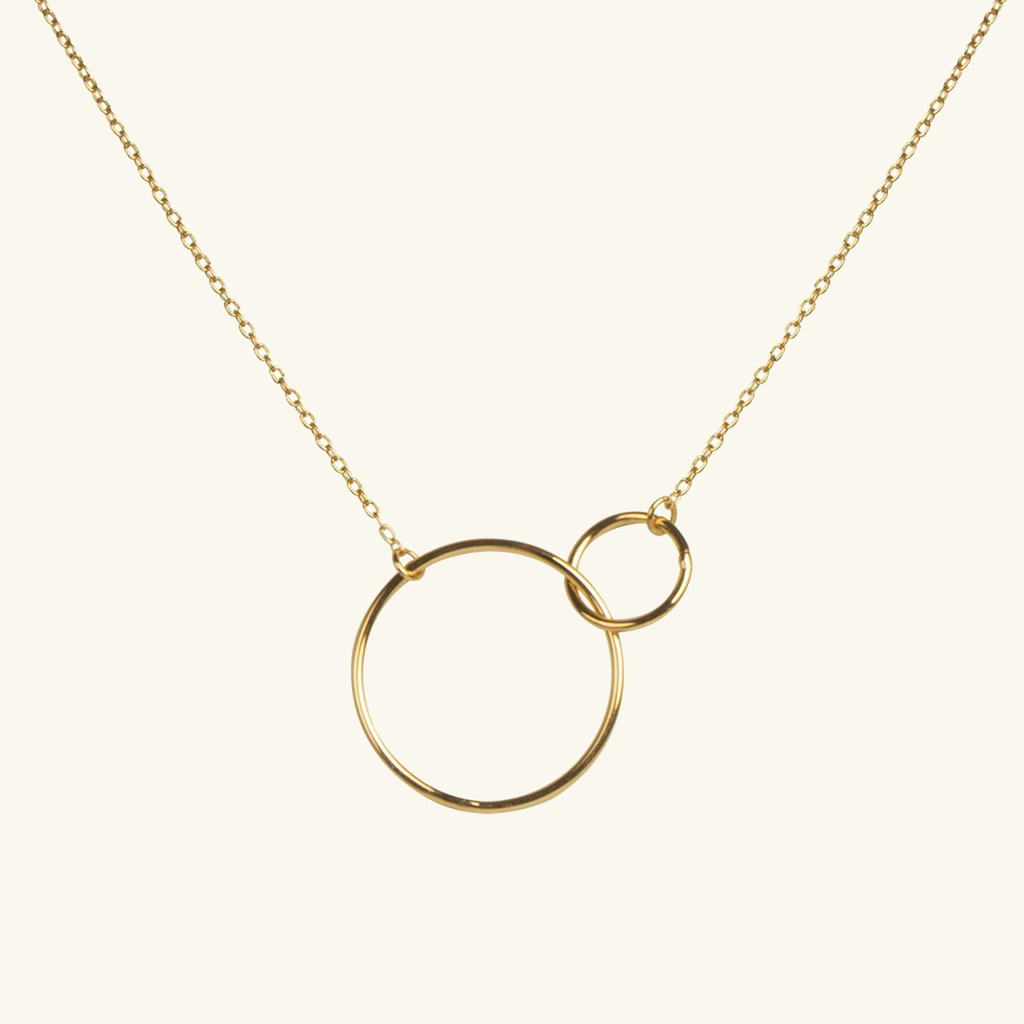 Interlocking Circles Necklace, Handcrafted in 925 sterling silver