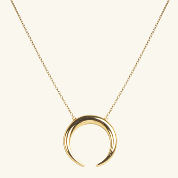 Crescent Horn Necklace, Handcrafted in 925 sterling silver