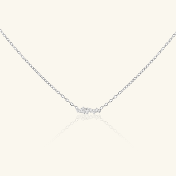 Cluster Bar Necklace Sterling Silver, Handcrafted in 925 sterling silver