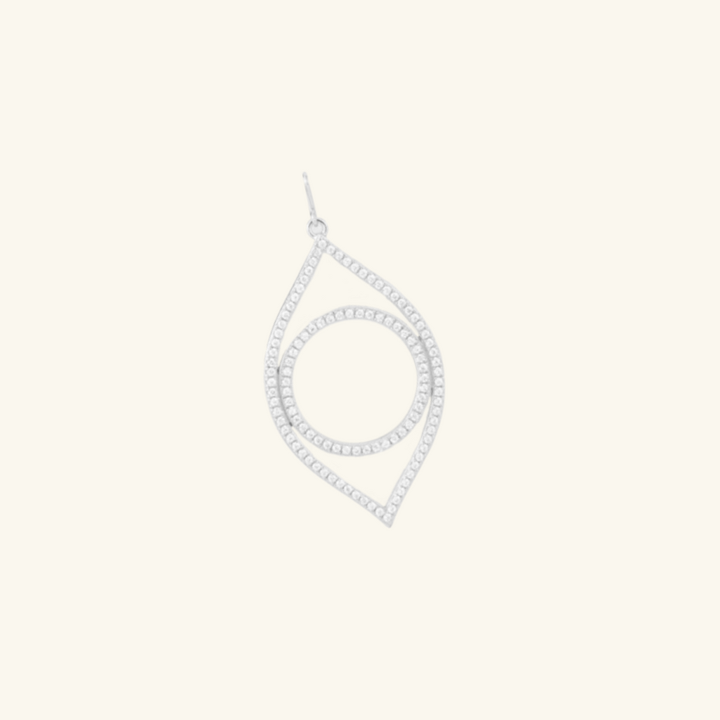 Eye Hook Charm Sterling Silver, Handcrafted in 925 sterling silver