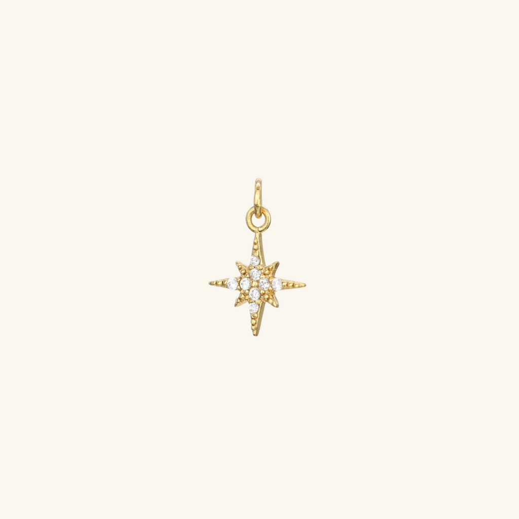 Pavé Star Charm, Handcrafted in 925 sterling silver