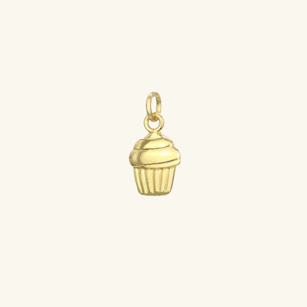 Cupcake Charm, Handcrafted in 925 sterling silver
