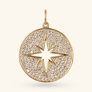 Pavé Northstar Charm, Handcrafted in 925 sterling silver