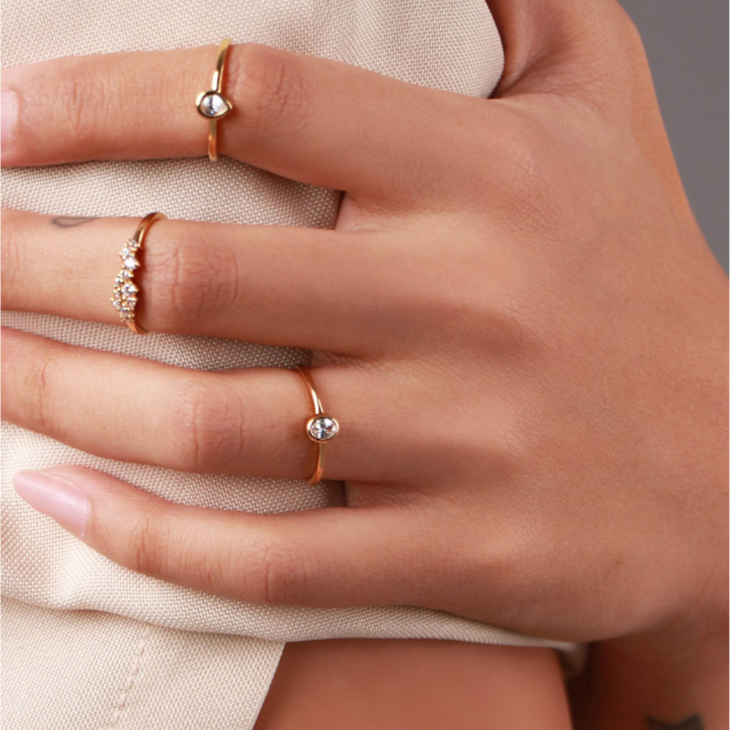 Pear Shape Ring, Handcrafted in 925 sterling silver