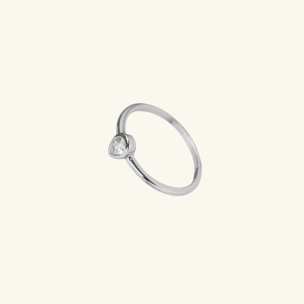 Pear Shape Ring Sterling Silver, Handcrafted in 925 sterling silver