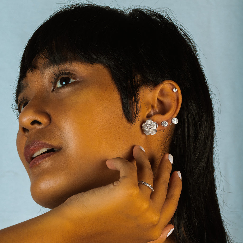 Single Mini Essential Stud,Made in 18k Solid Gold