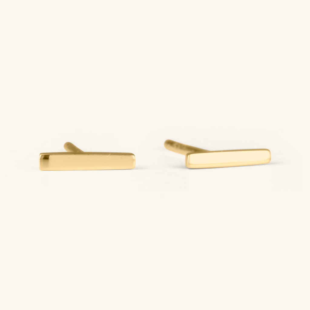 Bar Studs, Handcrafted in 925 sterling silver