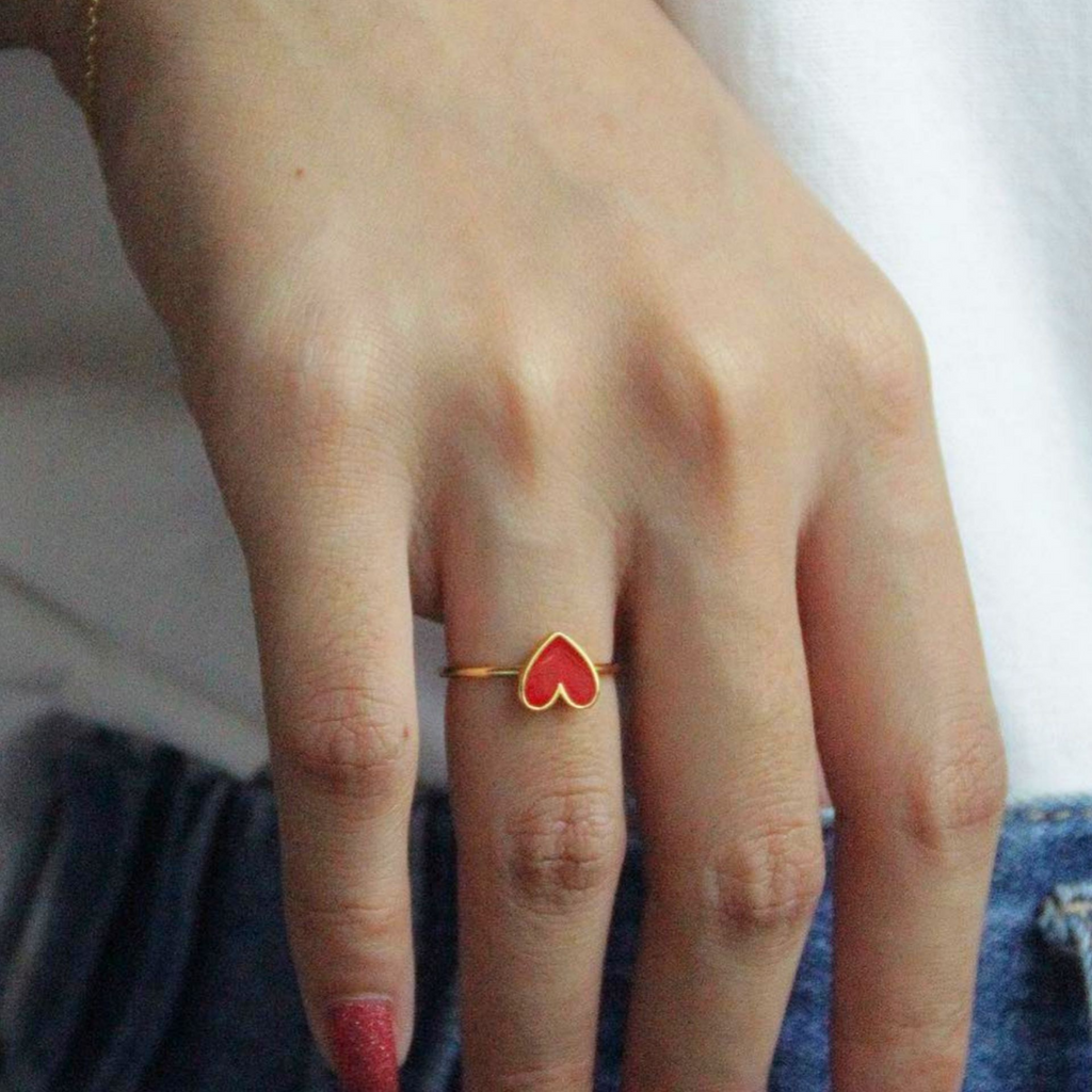 Corazon Ring, Handcrafted in 925 sterling silver