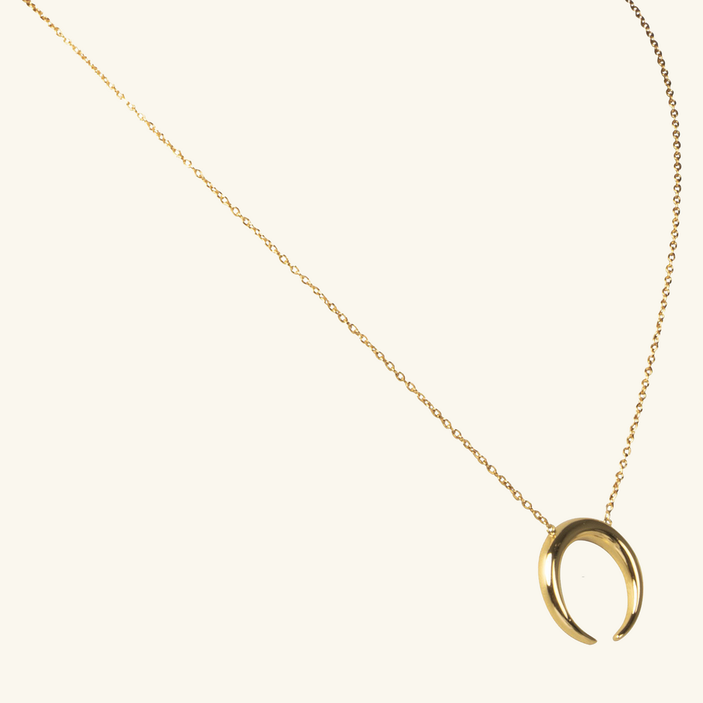 Crescent Horn Necklace, Handcrafted in 925 sterling silver