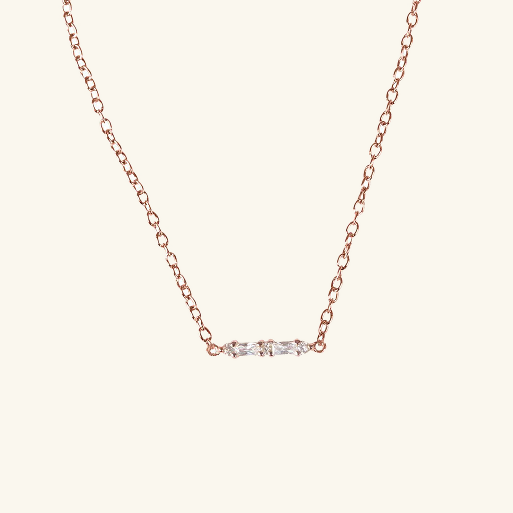 Dash Line Bracelet Rose Gold Vermeil, Handcrafted in 925 sterling silver