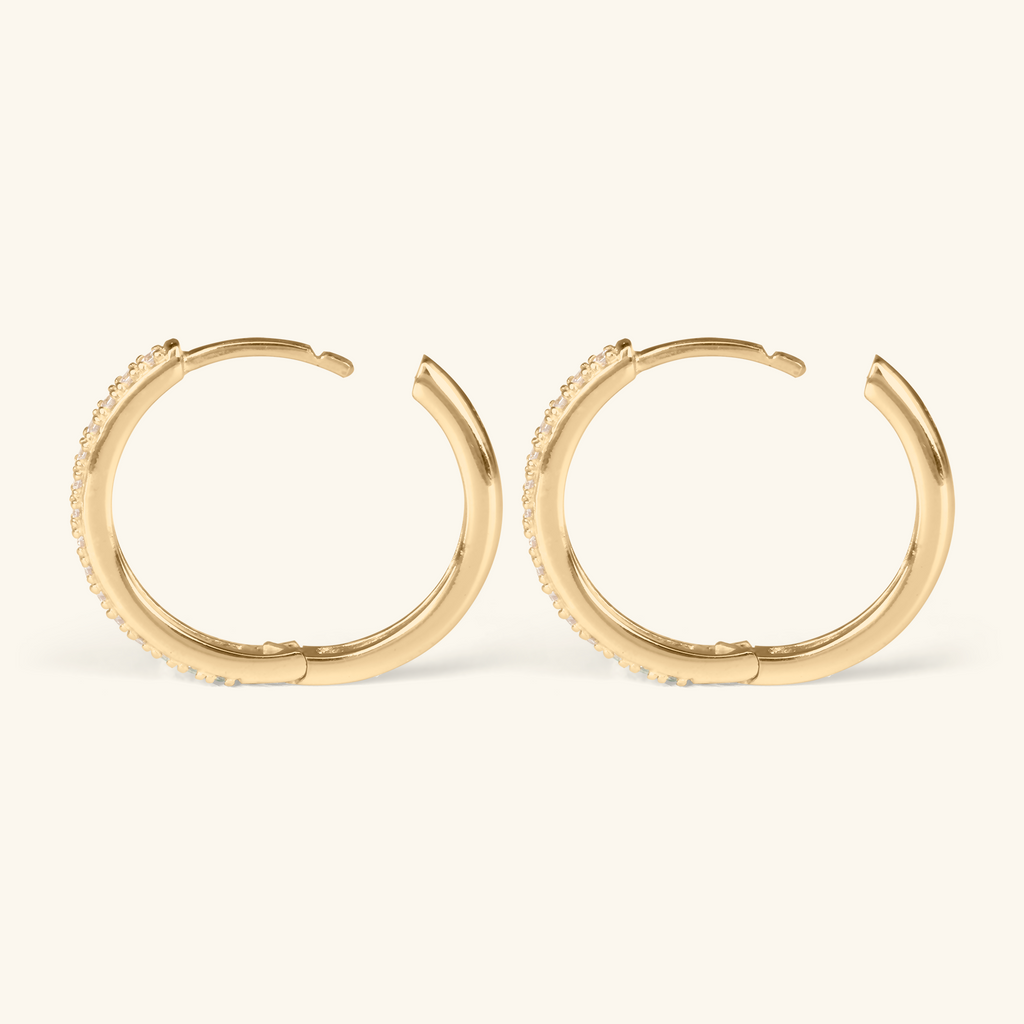 Eternal Crystal Hoops, Handcrafted in 925 sterling silver