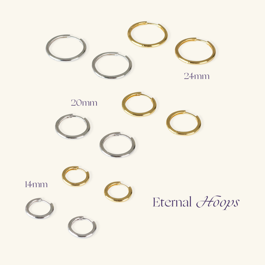 Eternal Hoops, Handcrafted in 925 sterling silver