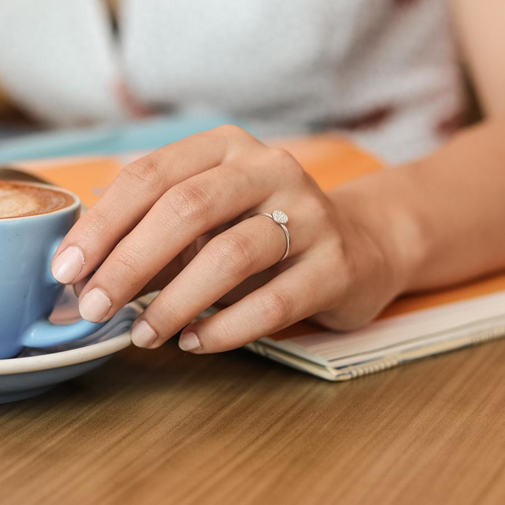 Crescent Moon Ring Sterling Silver, Handcrafted in 925 sterling silver