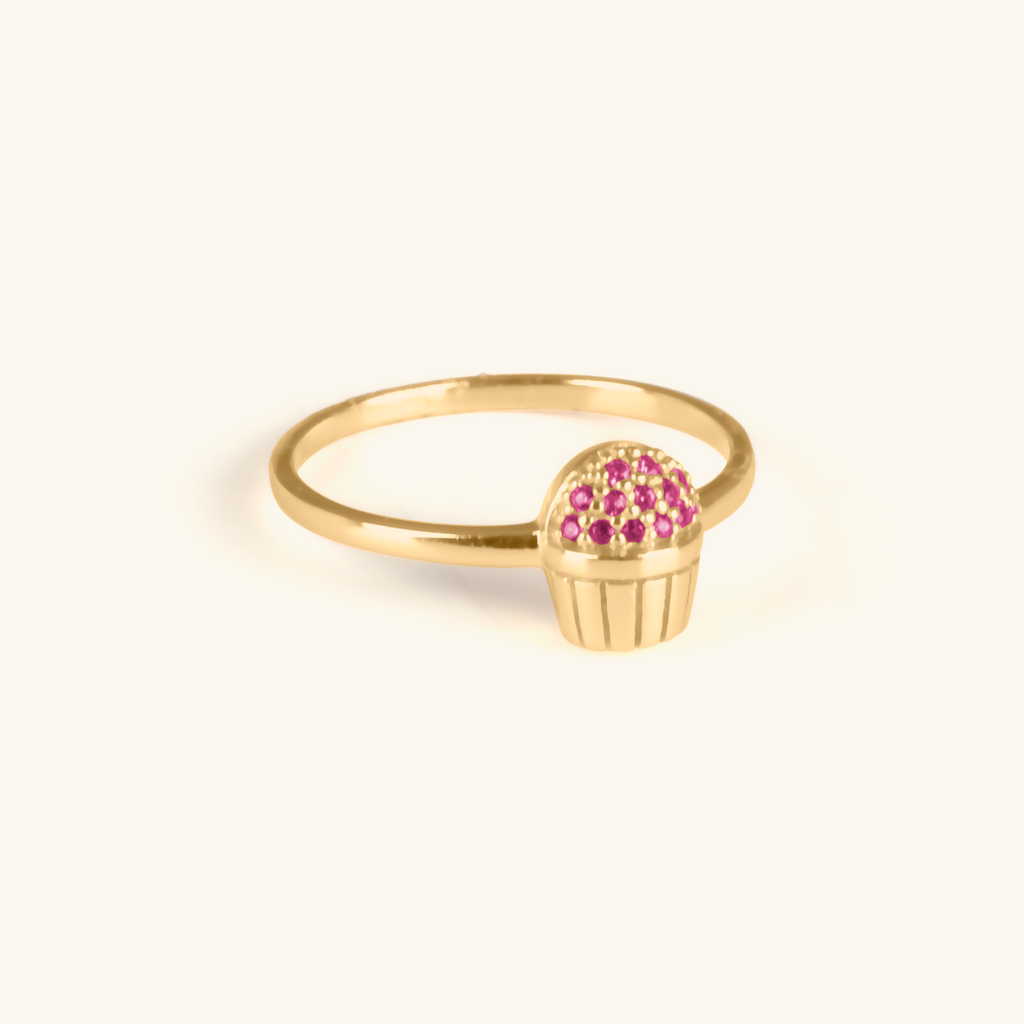Pavé Cupcake Ring, Handcrafted in 925 sterling silver