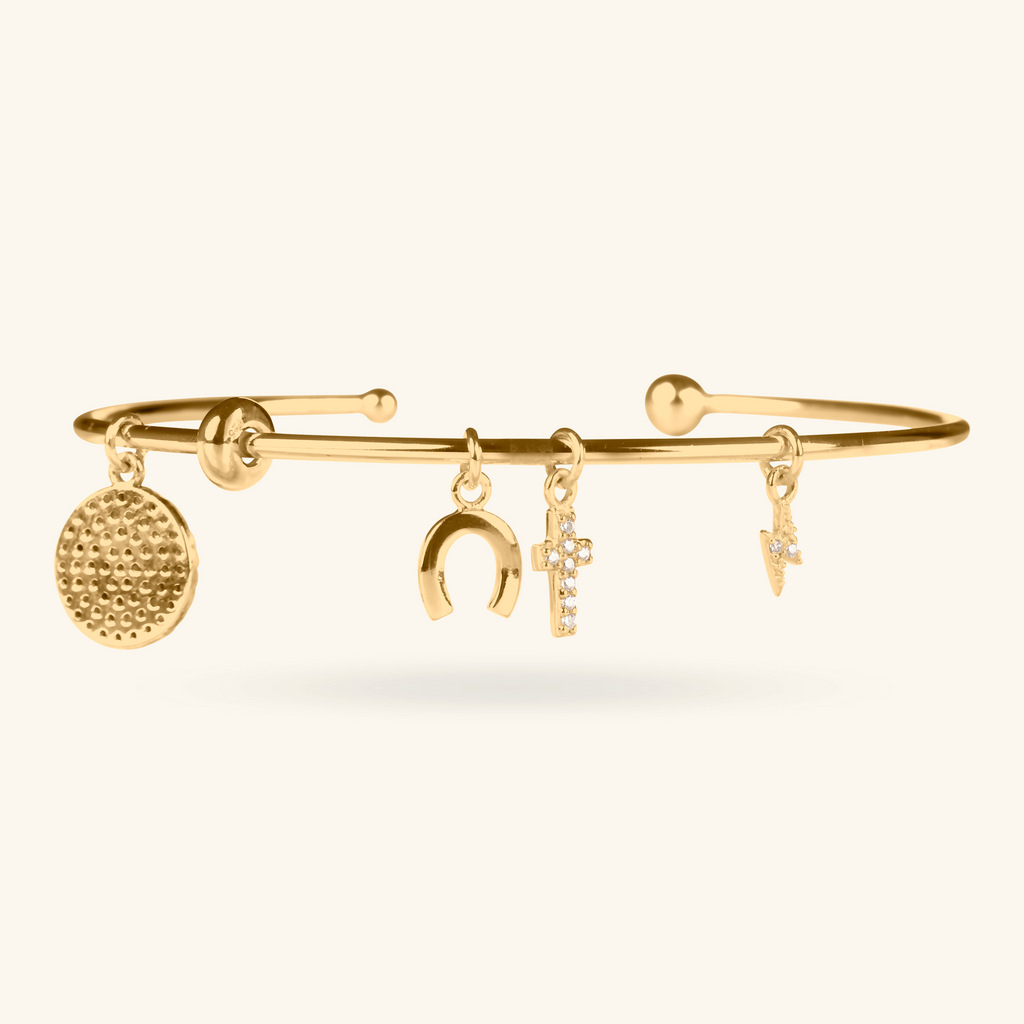Pavé Disc Charm, Handcrafted in 925 sterling silver