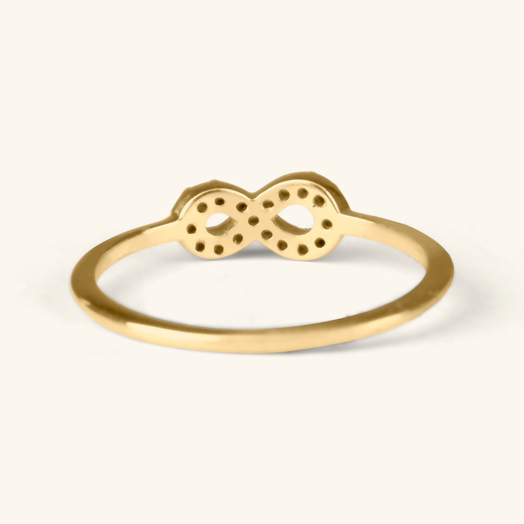Pavé Infinity Ring, Handcrafted in 925 sterling silver