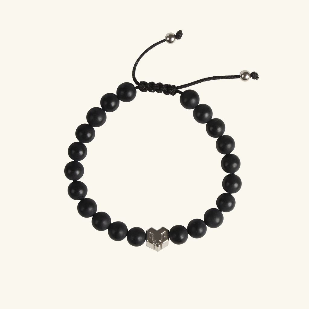 Ram Bead Bracelet, Handcrafted in 925 sterling silver