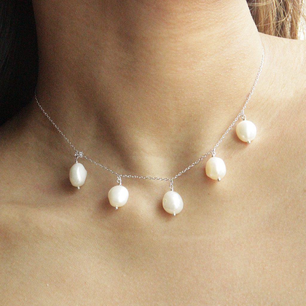 Staycation Pearl Sterling Silver Bundle,Hancrafted in 925 Sterling Silver